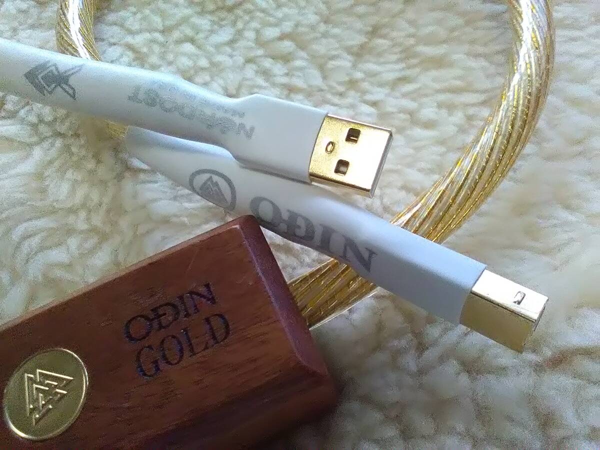 Nordost Odin Gold☆ 5N OFC 50Mシルバープレート USBケーブル A to B 1.5M 1本_画像1