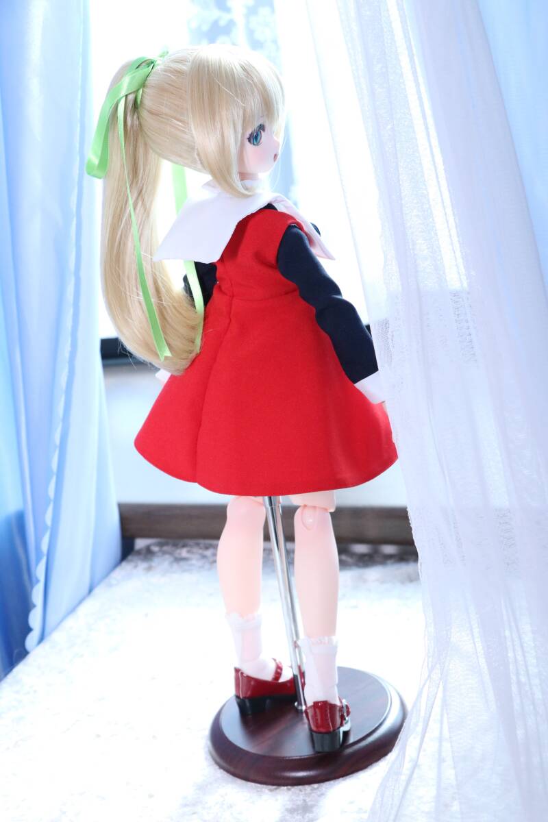 MDD imomo head semi белый . красный One-piece. девочка Dollfie Dream balk s head парик I костюм обувь комплект 