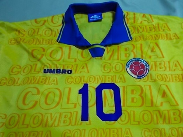 【正規品・古着】コロンビア代表（H）ユニフォーム バルデラマ＃10 95/97年 南米 UNBRO製の画像3