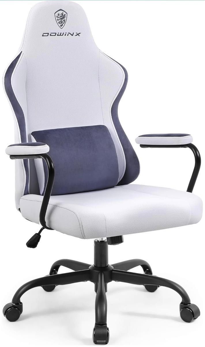 【新品未開封】ゲーミングチェア 椅子 オフィスチェア デスクチェア　疲れない メッシュ 高さ調節　簡単組み立て グレー＆ホワイト 
