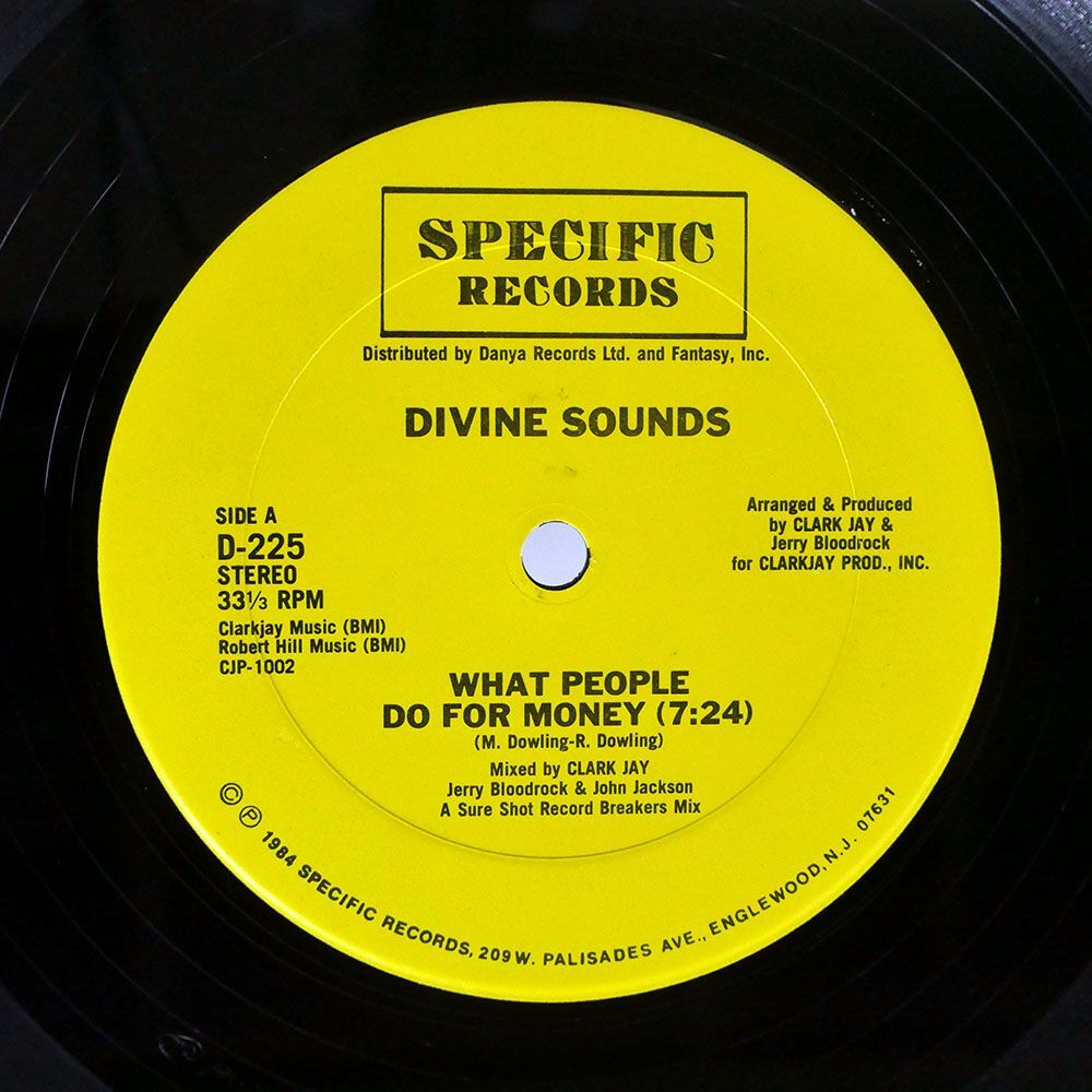 米 DIVINE SOUNDS/WHAT PEOPLE DO FOR MONEY/SPECIFIC D225 12の画像2