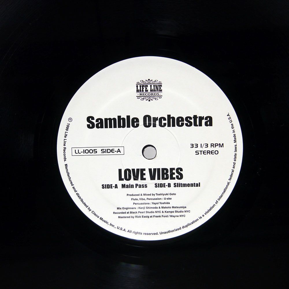 米 SAMBLE ORCHESTRA/LOVE VIBES/LIFE LINE LL1005 12_画像2