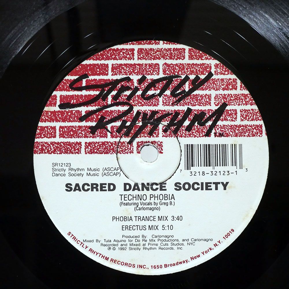米 SACRED DANCE SOCIETY/TECHNO PHOBIA / SKIN/STRICTLY RHYTHM SR12123 12_画像1