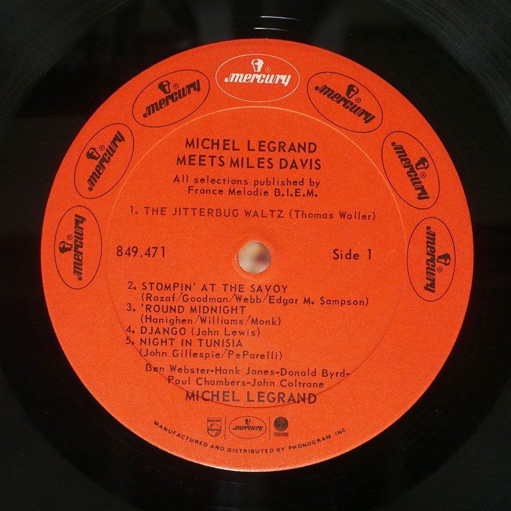 米 MICHEL LEGRAND/MEETS MILES DAVIS/MERCURY 849471 LPの画像2