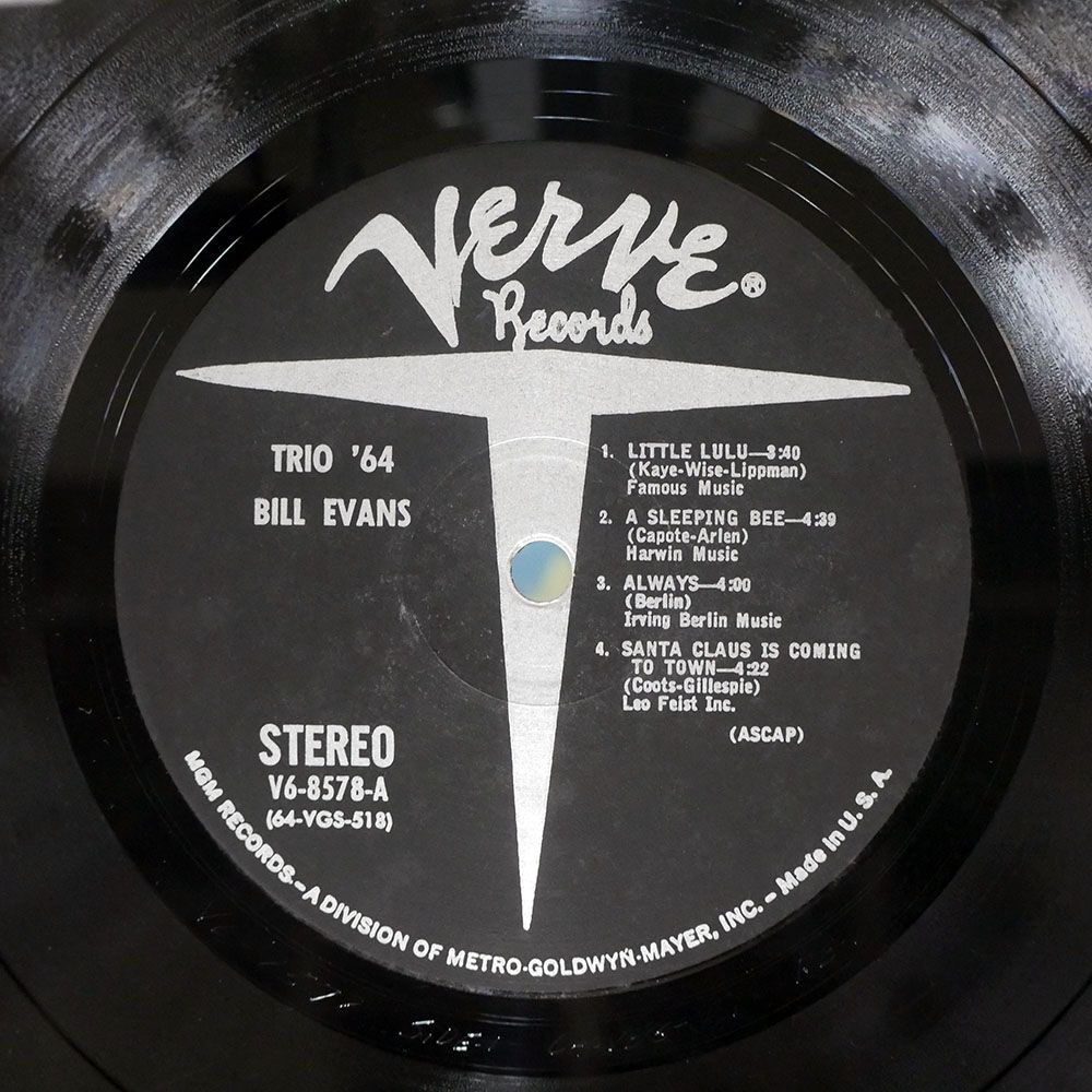 米 BILL EVANS/TRIO 64/VERVE V68578 LPの画像2