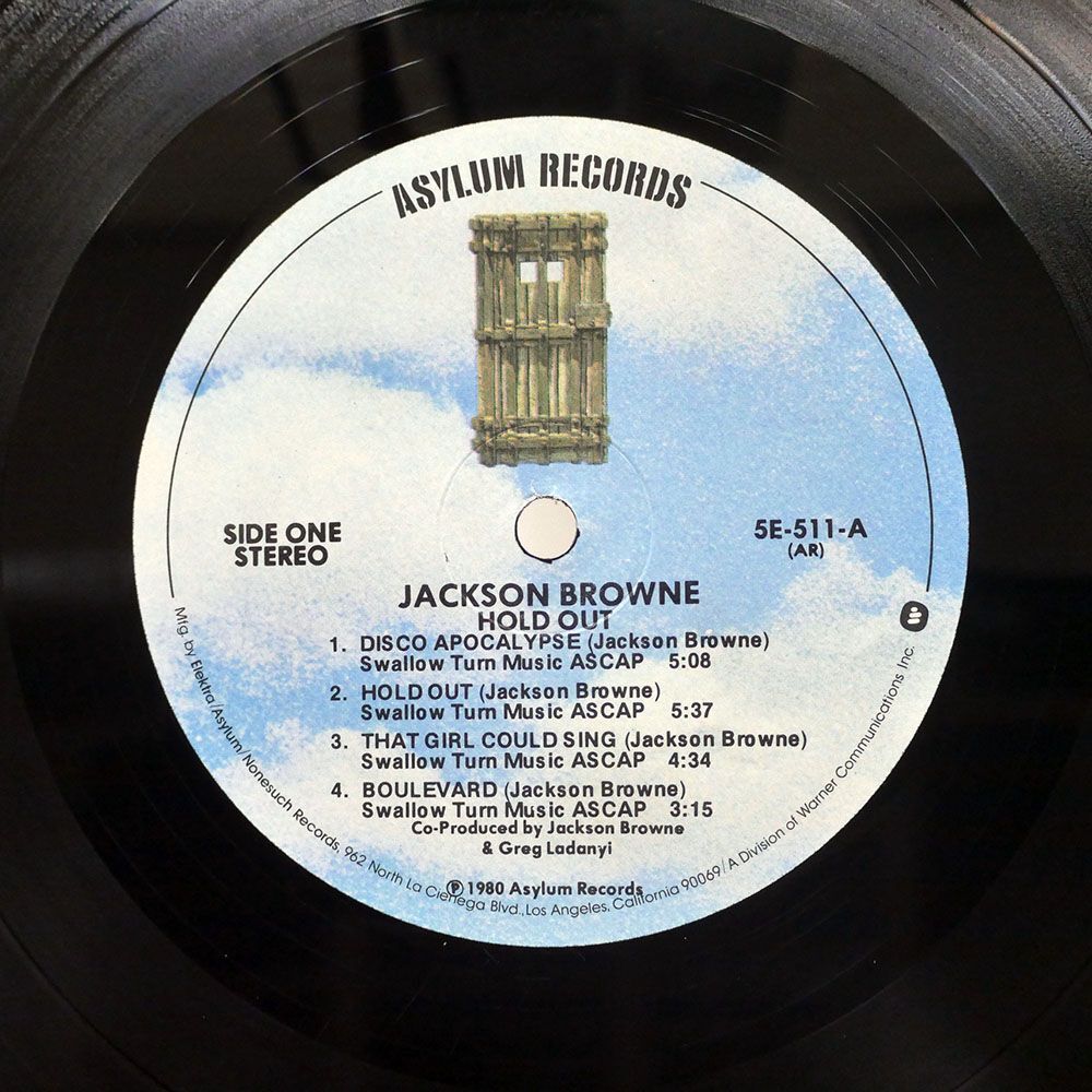 米 JACKSON BROWNE/HOLD OUT/ASYLUM 5E511 LPの画像2