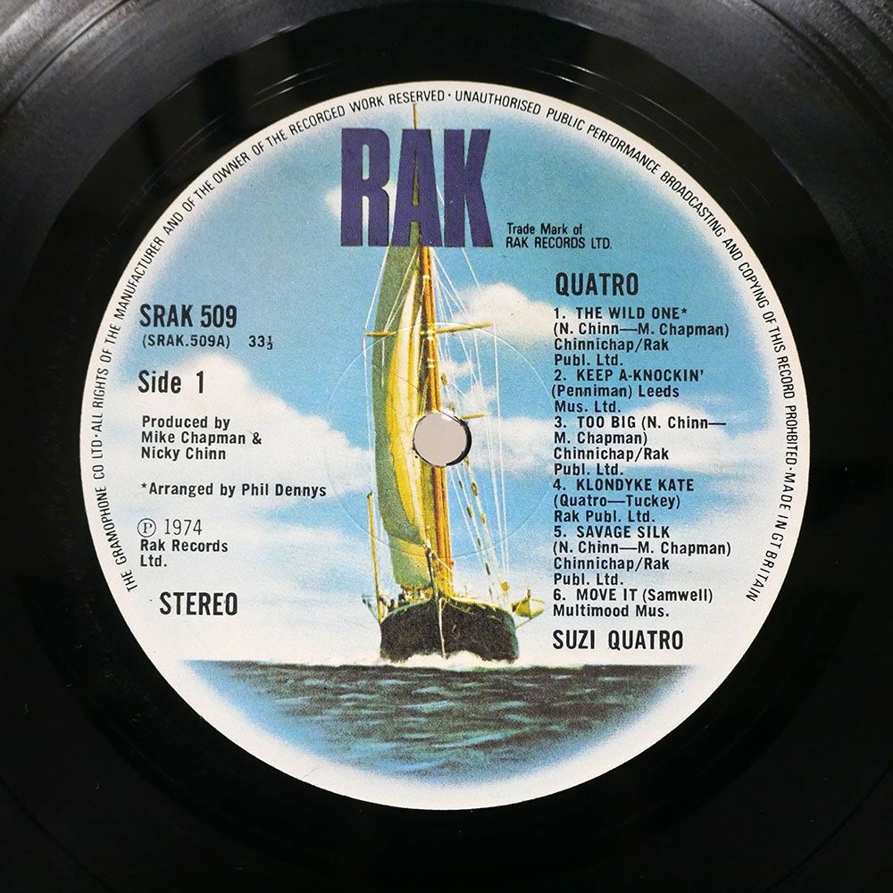 英 SUZI QUATRO/QUATRO/RAK SRAK509 LPの画像2