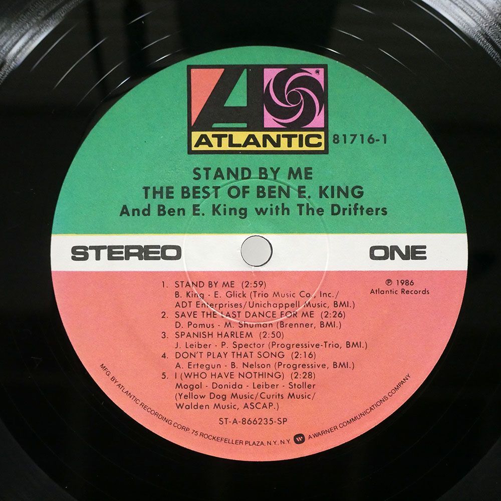 米 BEN E. KING/STAND BY ME/ATLANTIC 817161 LPの画像2