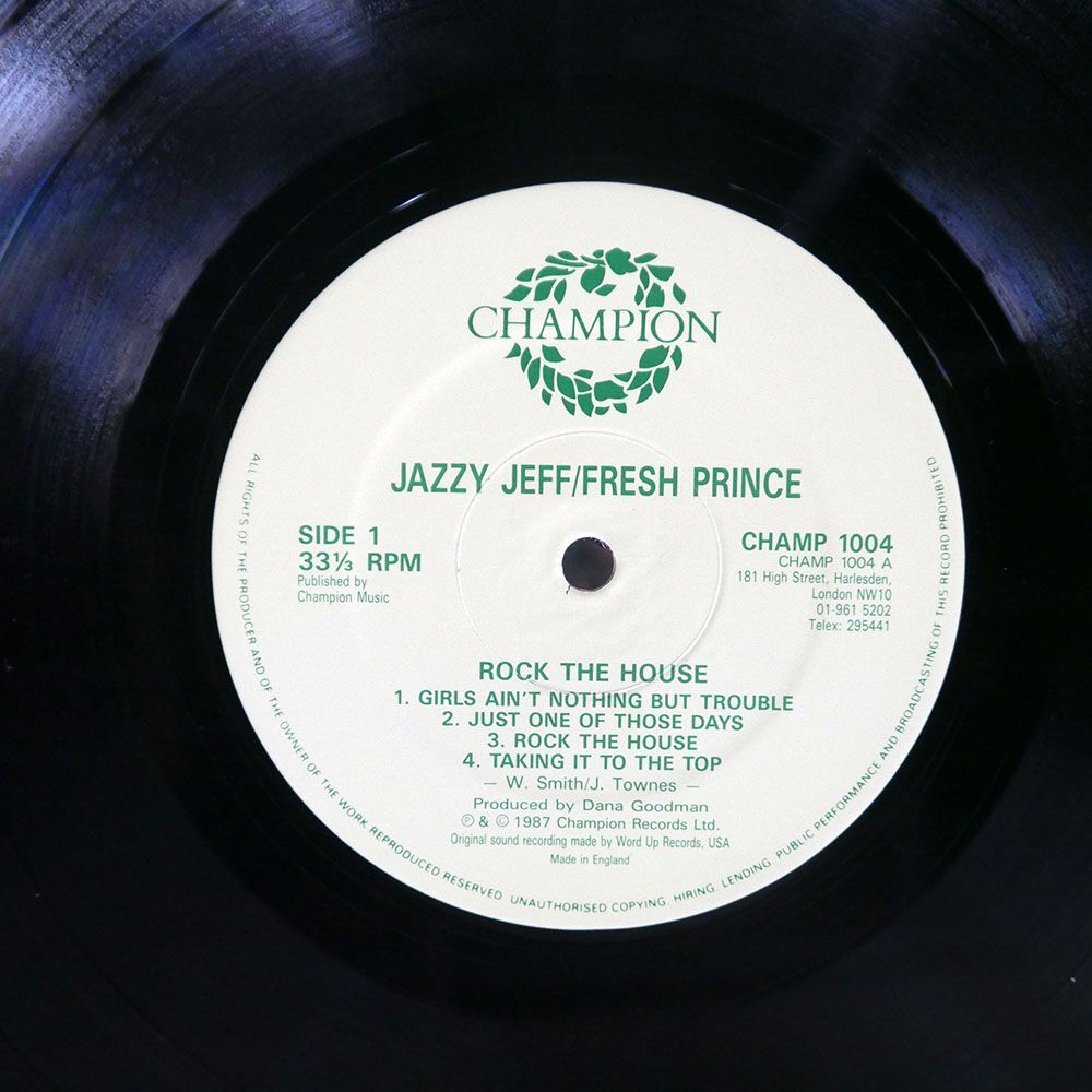 英 D.J. JAZZY JEFF & THE FRESH PRINCE/ROCK THE HOUSE/CHAMPION CHAMP1004 LPの画像2