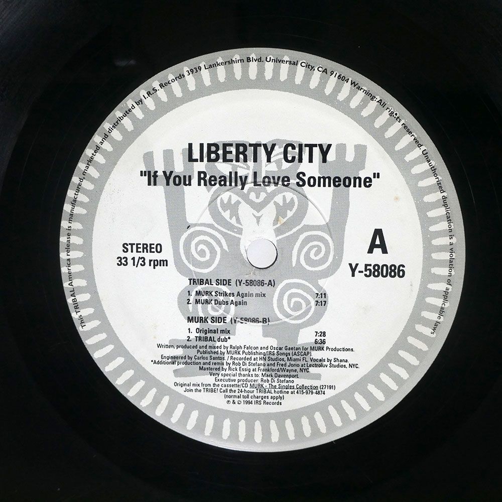 LIBERTY CITY/IF YOU REALLY LOVE SOMEONE/TRIBAL AMERICA Y58086 12の画像2