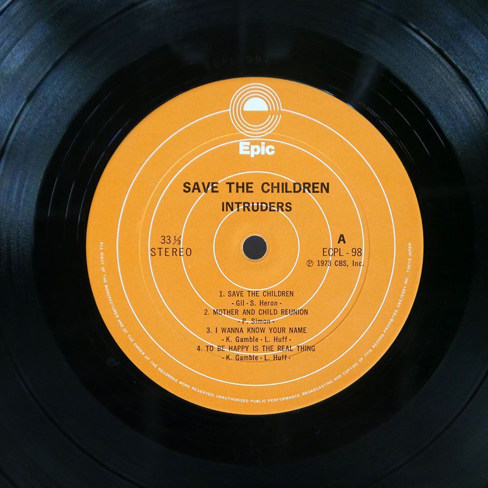 INTRUDERS/SAVE THE CHILDREN/EPIC ECPL98 LP_画像2