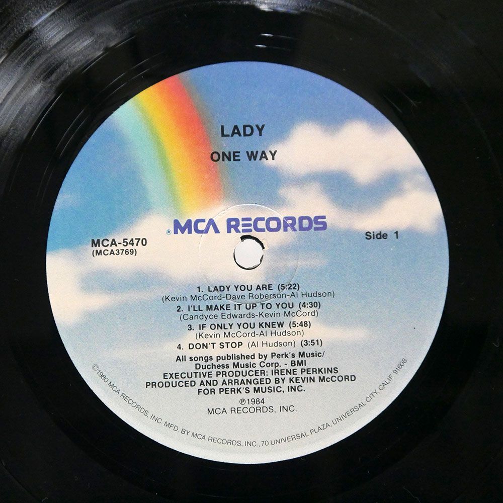 米 ONE WAY/LADY/MCA MCA5470 LP_画像2