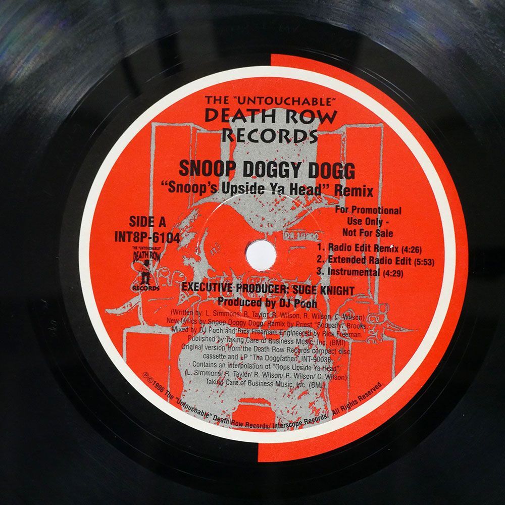 米 プロモ SNOOP DOGGY DOGG/S UPSIDE YA HEAD (REMIX)/DEATH ROW INT8P6104 12_画像1