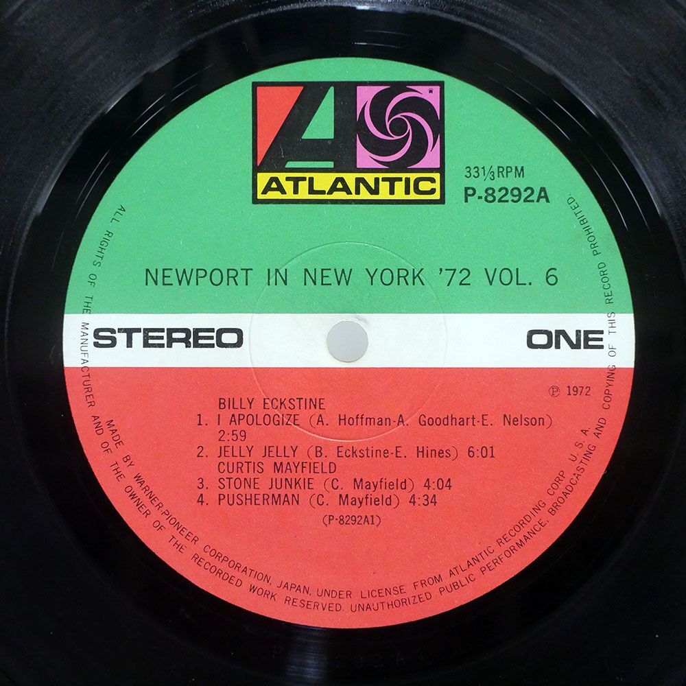 VA/NEWPORT IN NEW YORK ’72 VOL.6/ATLANTIC P8292A LP_画像2