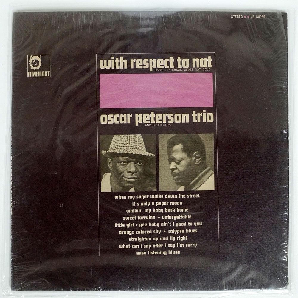 OSCAR PETERSON/WITH RESPECT TO NAT/LIMELIGHT LS86035 LP_画像1