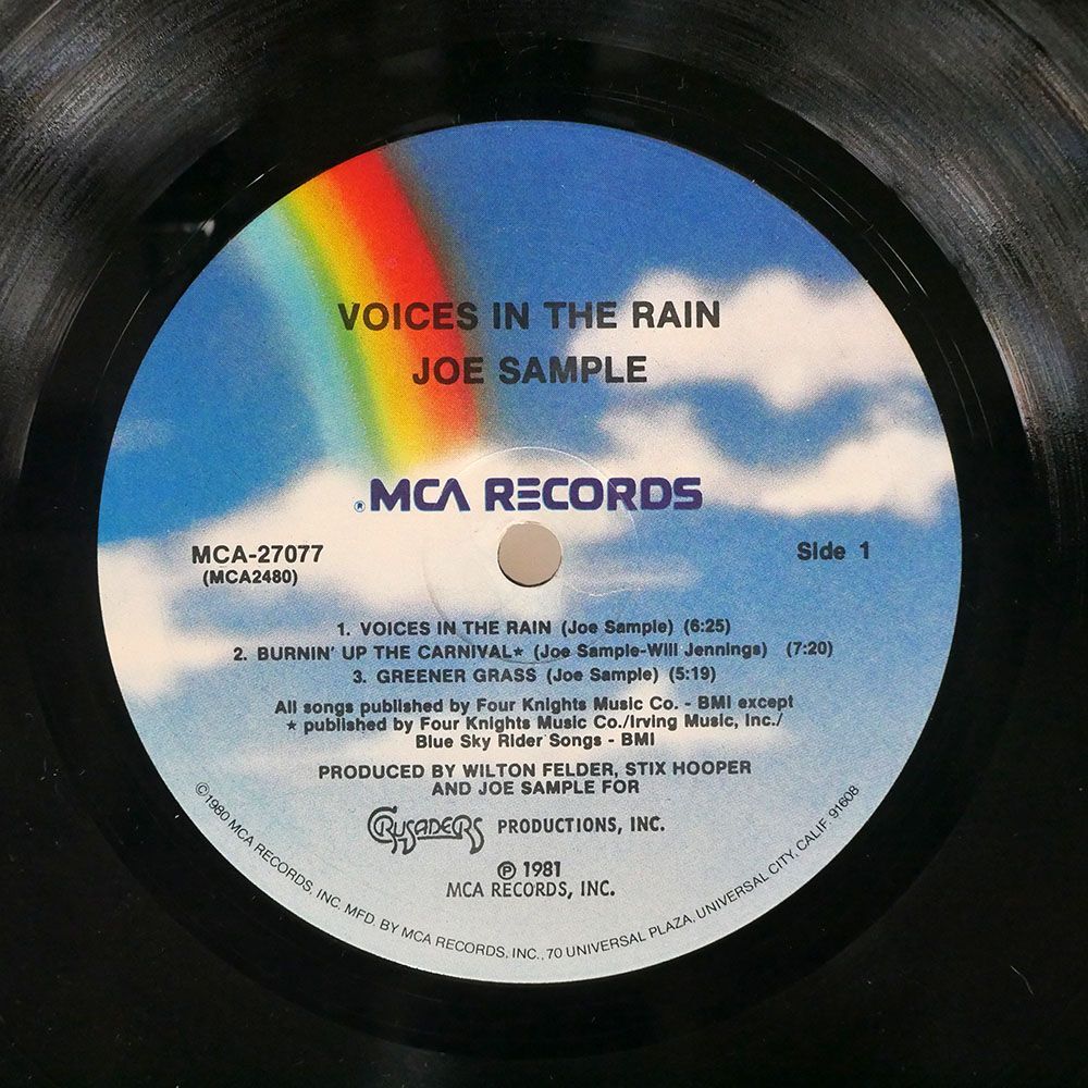 JOE SAMPLE/VOICES IN THE RAIN/MCA MCA27077 LP_画像2
