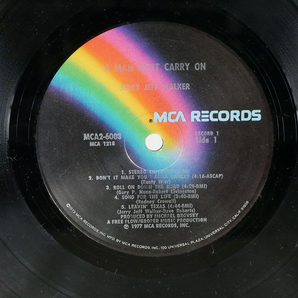 米 JERRY JEFF WALKER/A MAN MUST CARRY ON/MCA MCA26003 LP_画像2