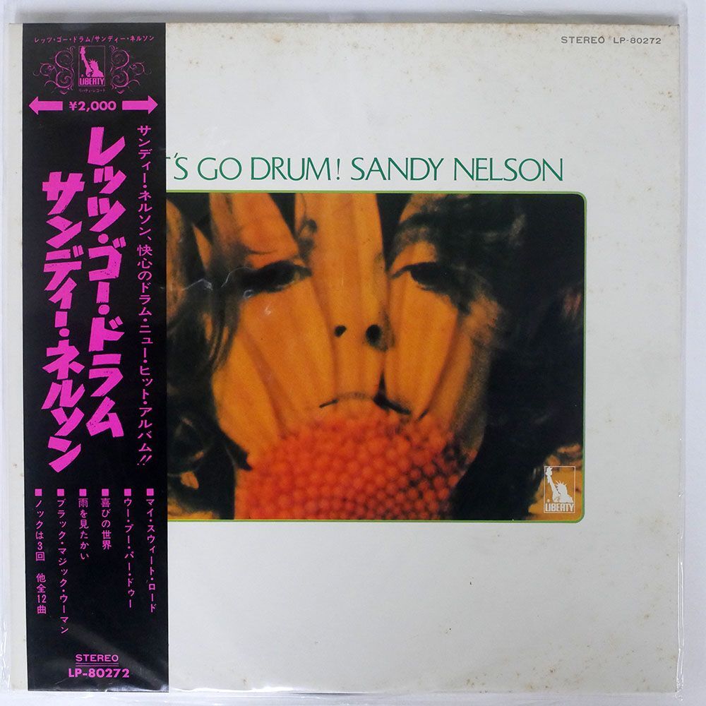 帯付き 見本盤 SANDY NELSON/LET’S GO DRUM/LIBERTY LP80272 LP_画像1