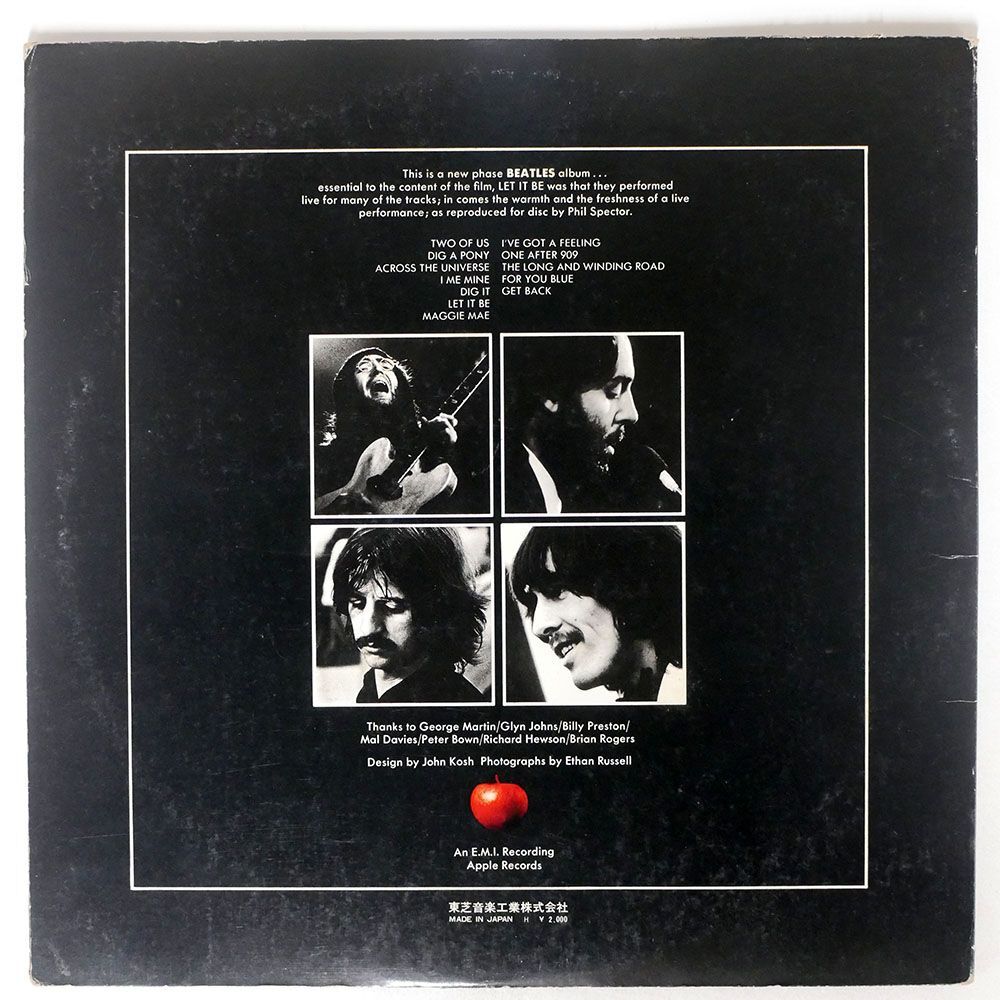 BEATLES/LET IT BE/APPLE AP80189 LP_画像2