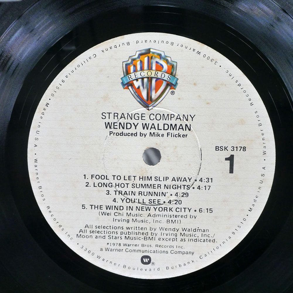 ... WENDY WALDMAN/STRANGE COMPANY/WARNER BROS. BSK3178 LP