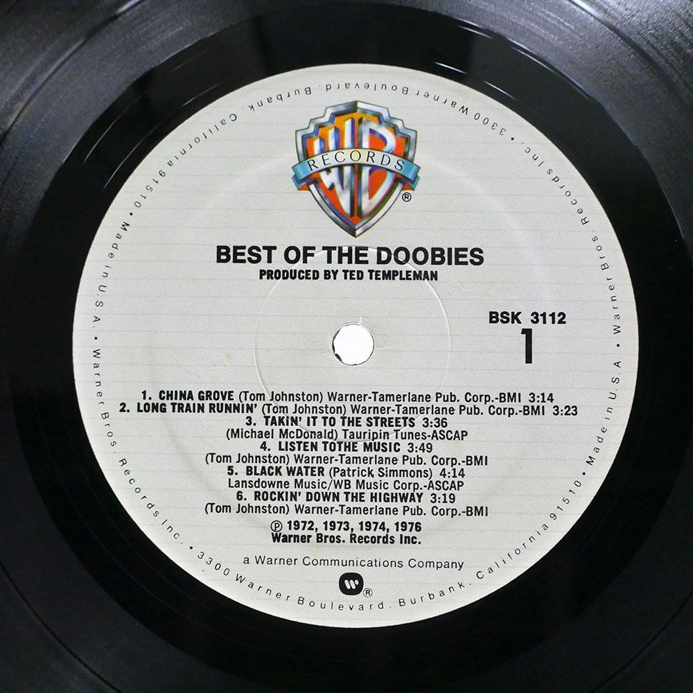 米 DOOBIE BROTHERS/BEST OF THE DOOBIES/WARNER BROS. BSK3112 LP_画像2