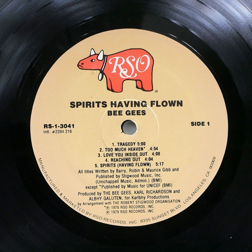 米 BEE GEES/SPIRITS HAVING FLOWN/RSO RS13041 LP_画像2