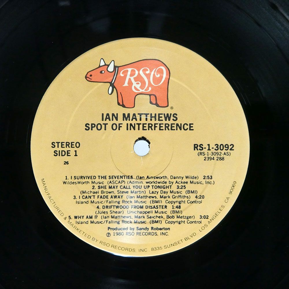 米 IAN MATTHEWS/SPOT OF INTERFERENCE/RSO RS13092 LP_画像2