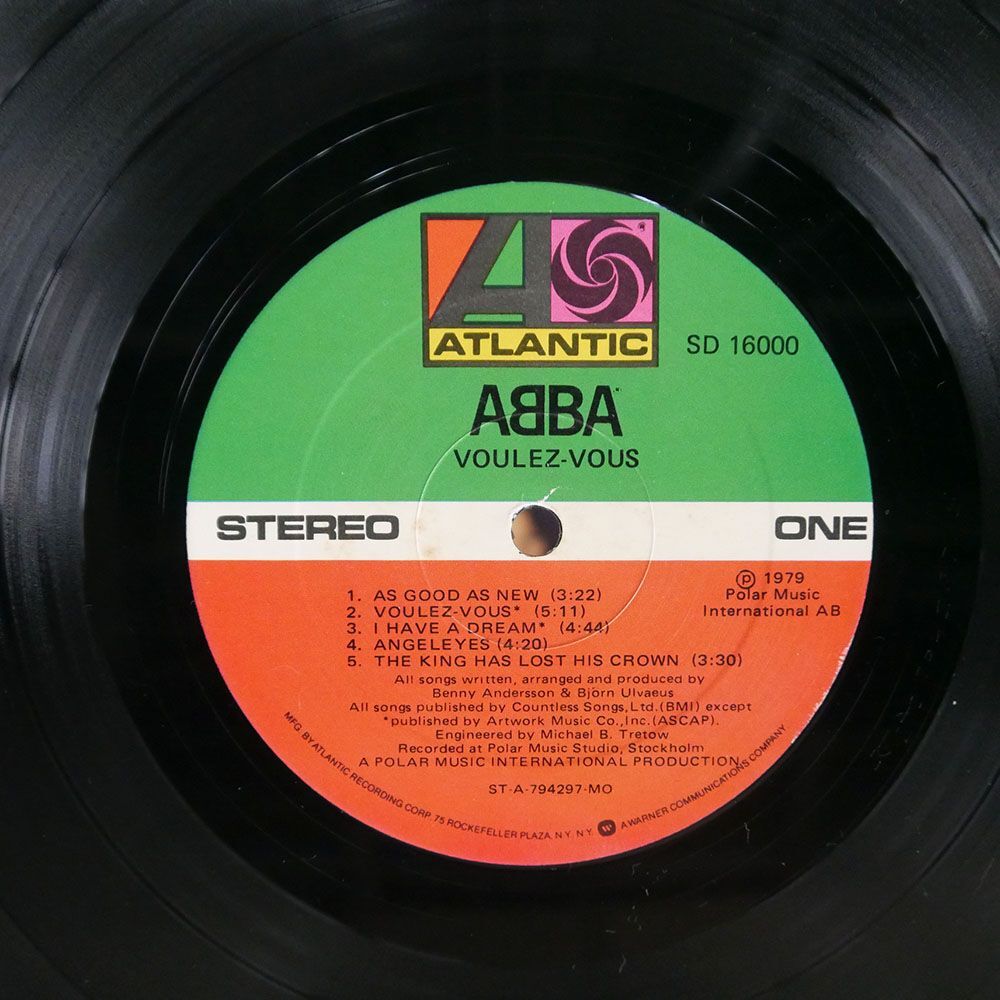 米 ABBA/VOULEZ-VOUS/ATLANTIC SD16000 LP_画像2