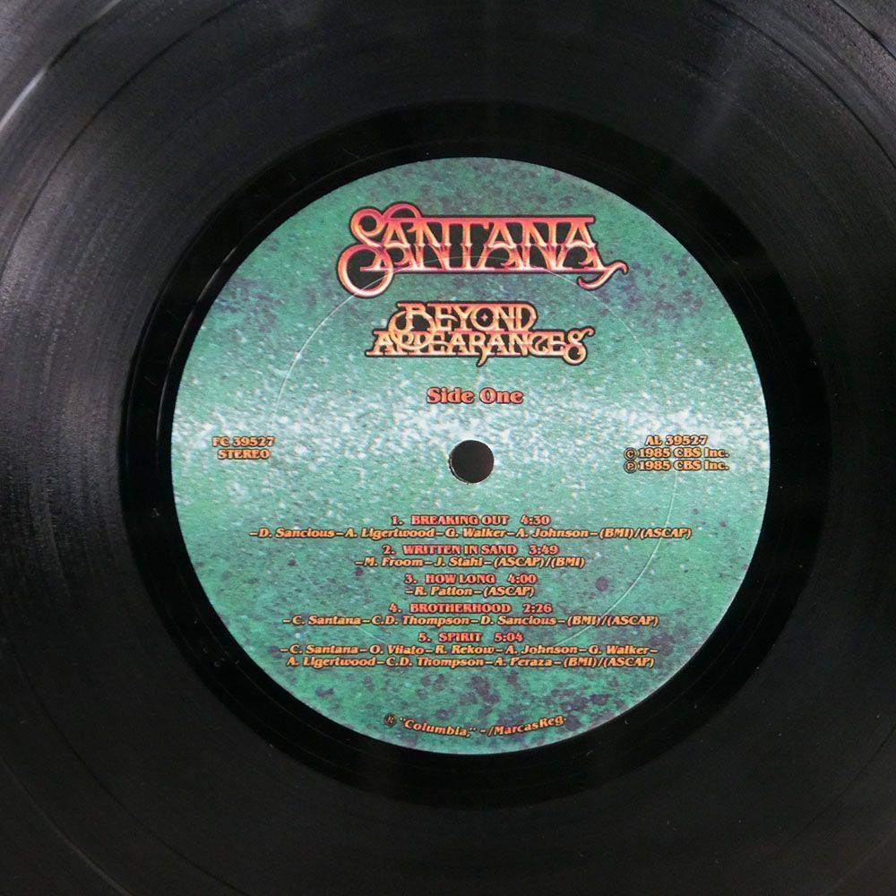 米 SANTANA/BEYOND APPEARANCES/COLUMBIA FC39527 LP_画像2