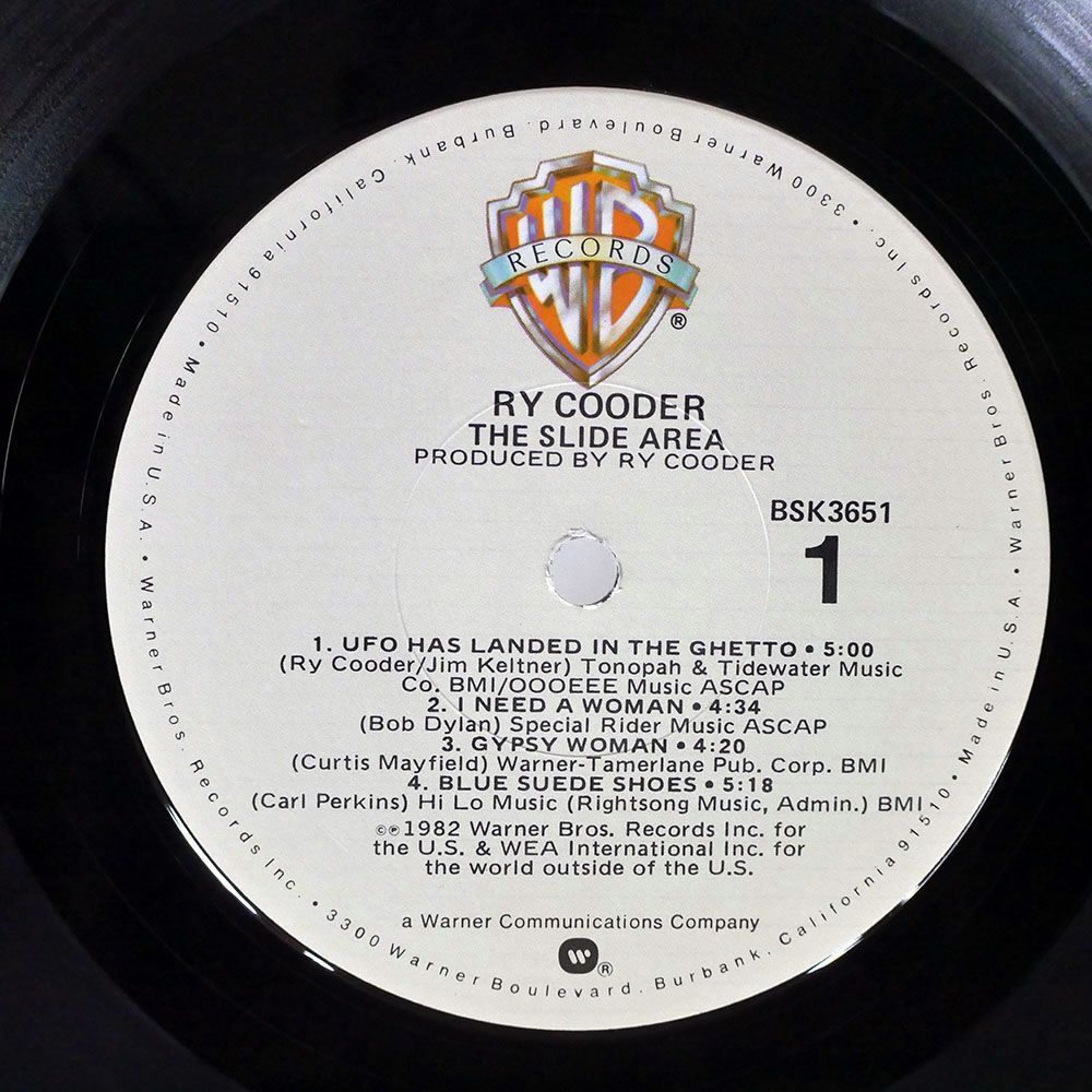 RY COODER/SLIDE AREA/WARNER BROS. BSK3651 LP_画像2