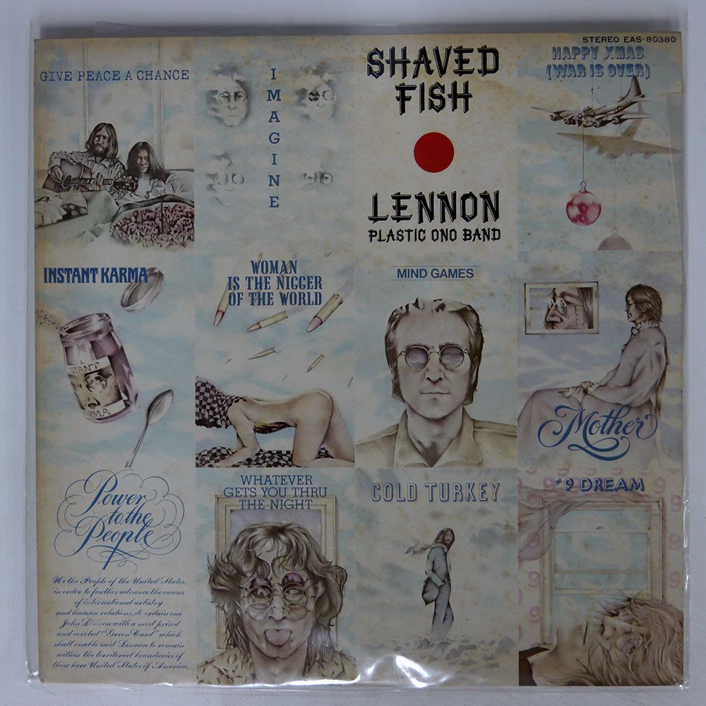 JOHN LENNON / PLASTIC ONO BAND/SHAVED FISH/TOSHIBA EAS80380 LP_画像1