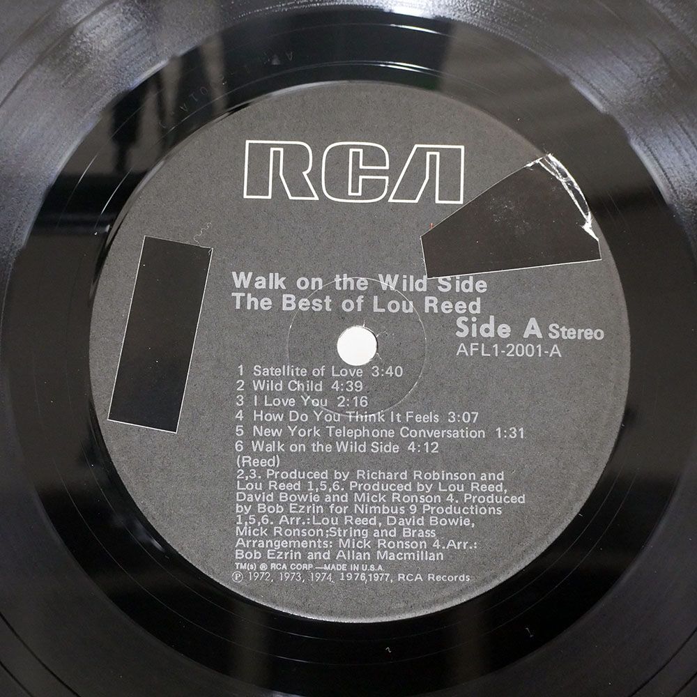 米 LOU REED/WALK ON THE WILD SIDE - BEST OF/RCA VICTOR AFL12001 LP_画像2