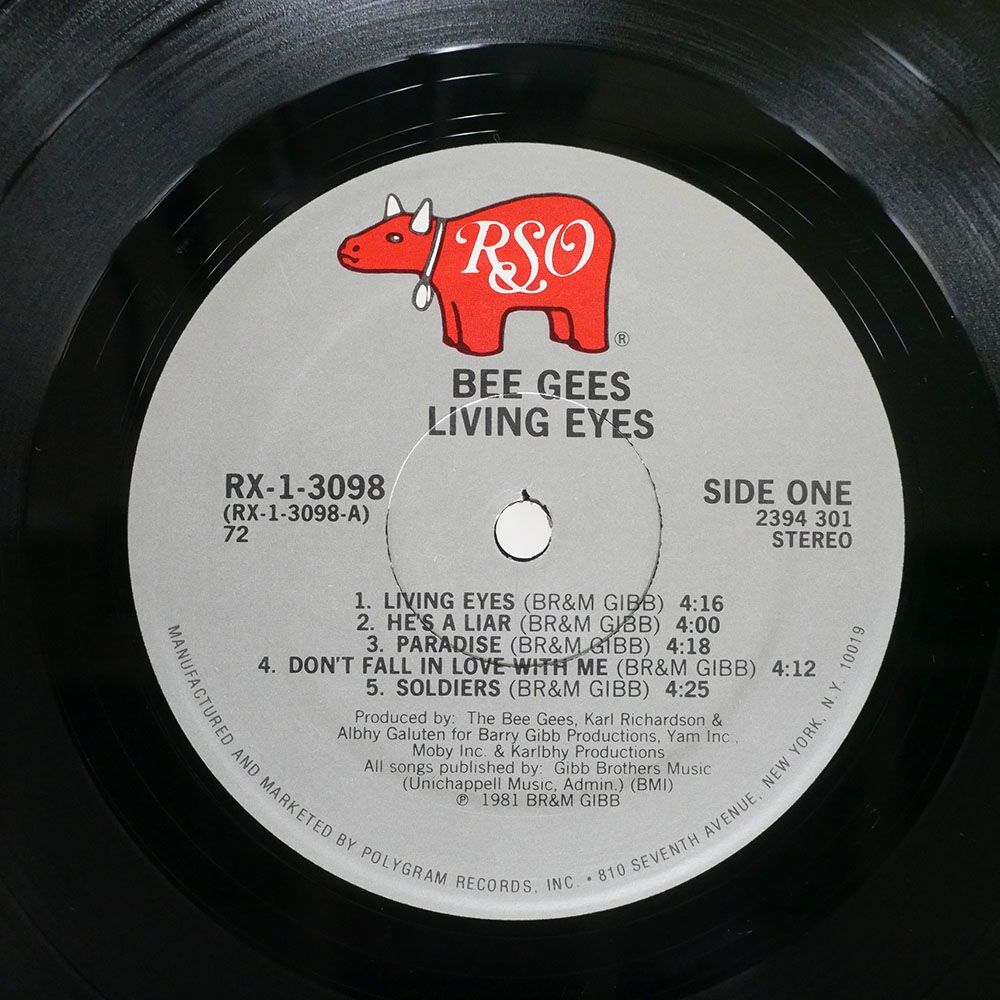 米 BEE GEES/LIVING EYES/RSO RX13098 LP_画像2