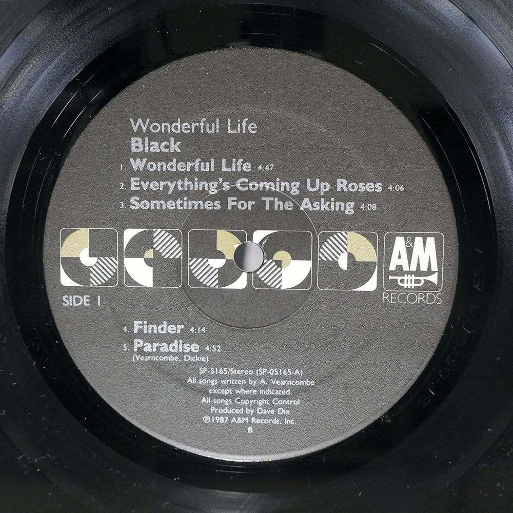 米 BLACK/WONDERFUL LIFE/A&M SP5165 LP_画像2