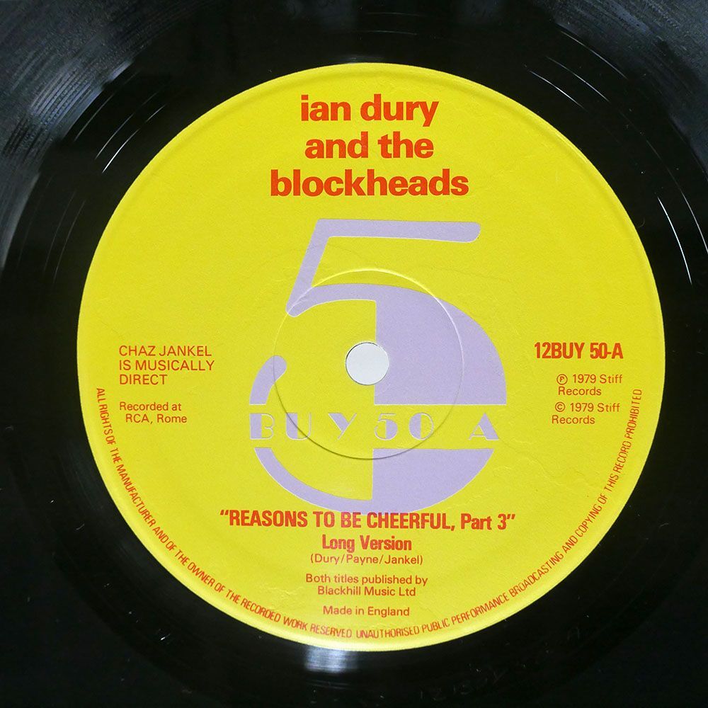 英 IAN DURY/REASONS TO BE CHEERFUL, PART 3/STIFF 12BUY50 12_画像2