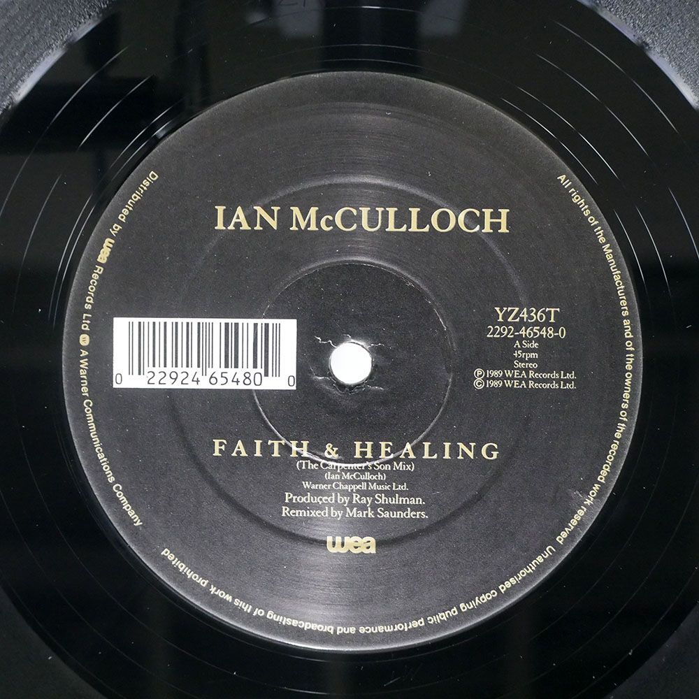 英 IAN MCCULLOCH/FAITH & HEALING/WEA YZ436T 12_画像2