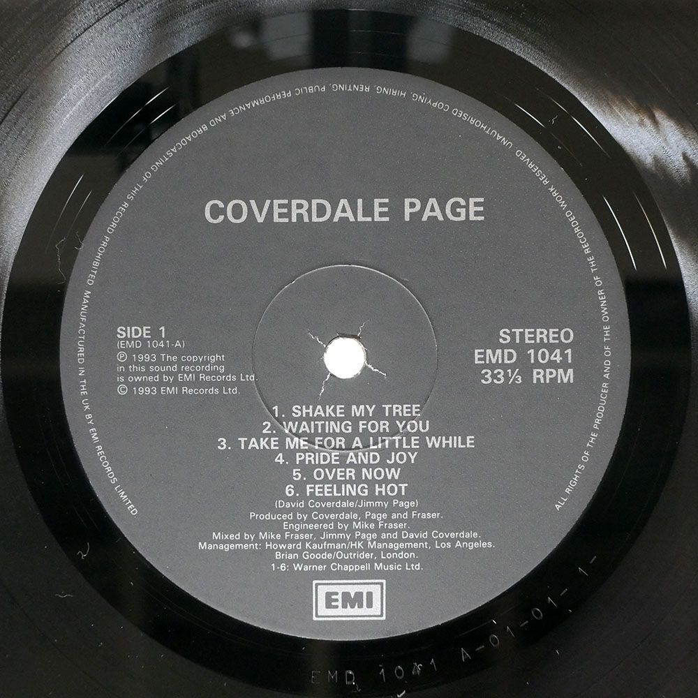 英 ORIGINAL COVERDALE PAGE/SAME/EMI EMD1041 LP_画像3