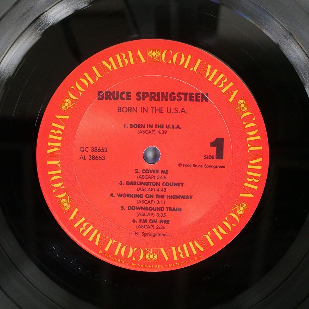 米 BRUCE SPRINGSTEEN/BORN IN THE U.S.A./COLUMBIA QC38653 LP_画像2