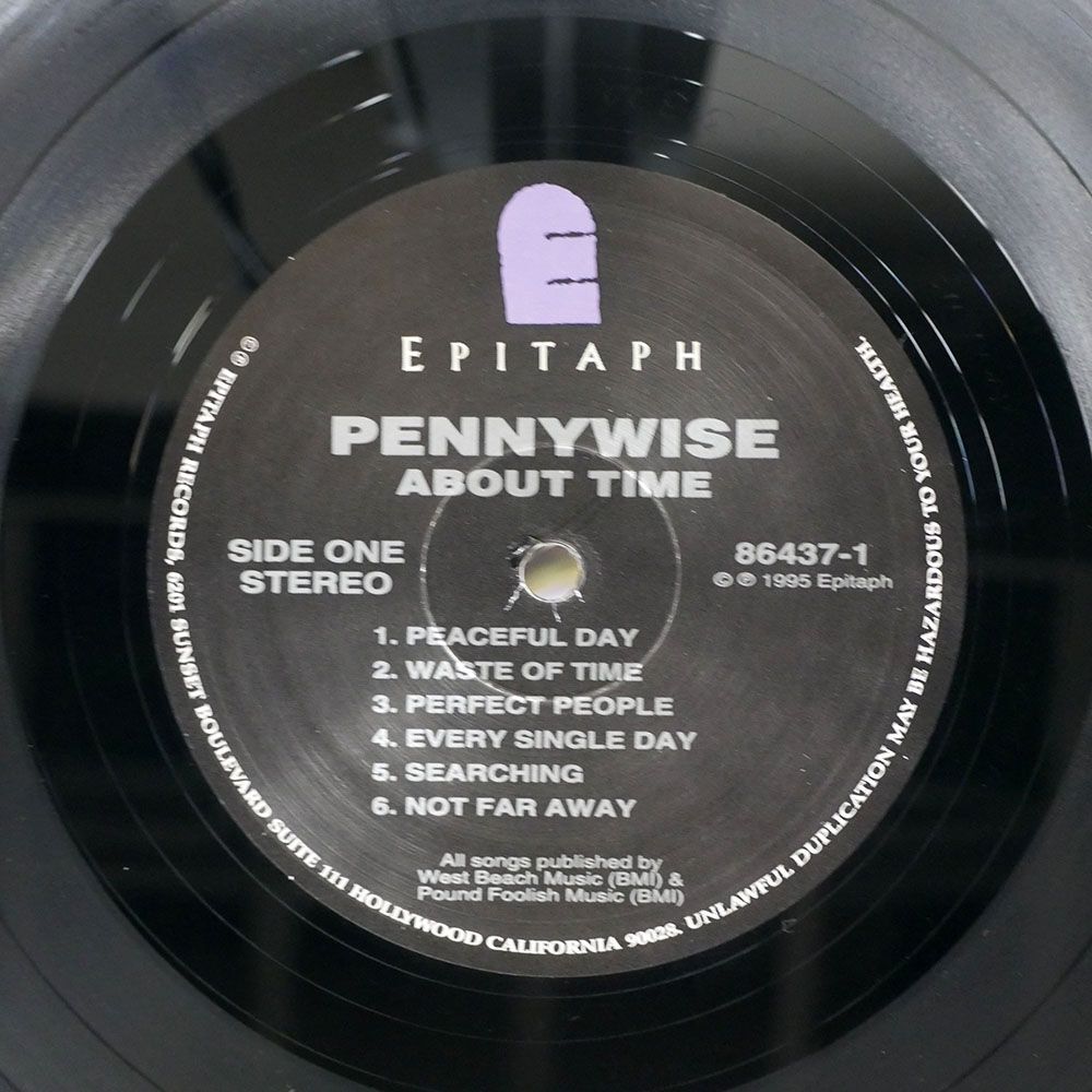 米 PENNYWISE/ABOUT TIME/EPITAPH 864371 LP_画像2