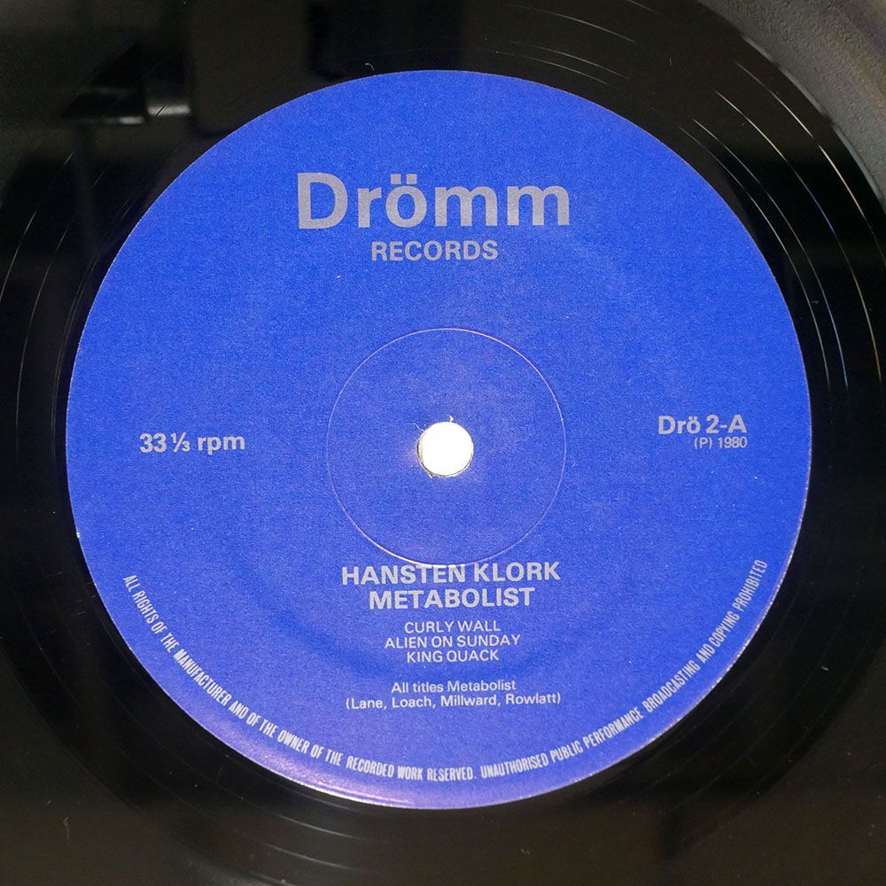 英 ORIGINAL METABOLIST/HANSTEN KLORK/DROMM DRO2 LP_画像3