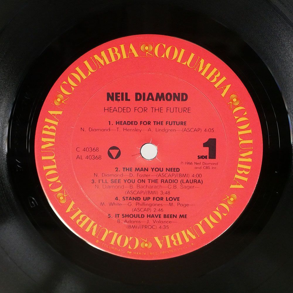 米 NEIL DIAMOND/HEADED FOR THE FUTURE/COLUMBIA C40368 LP_画像2