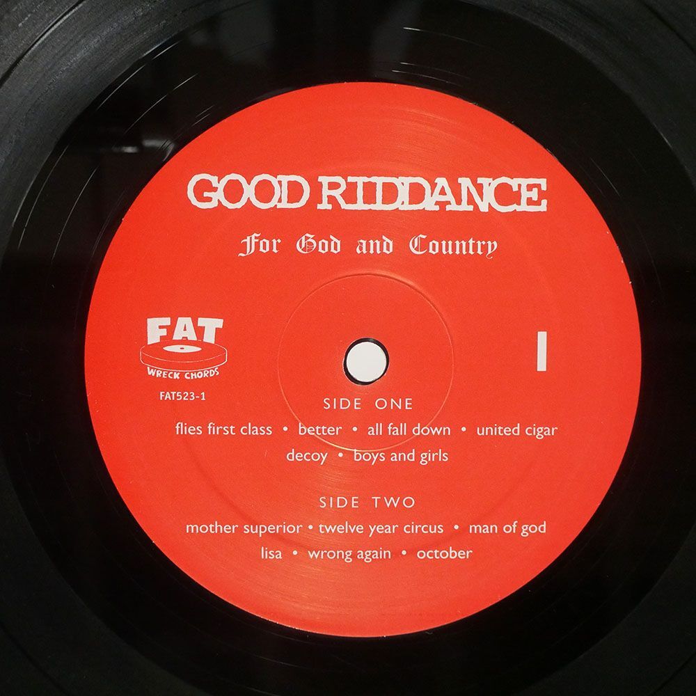 米 GOOD RIDDANCE/FOR GOD AND COUNTRY/FAT WRECK CHORDS FAT5231 LP_画像2