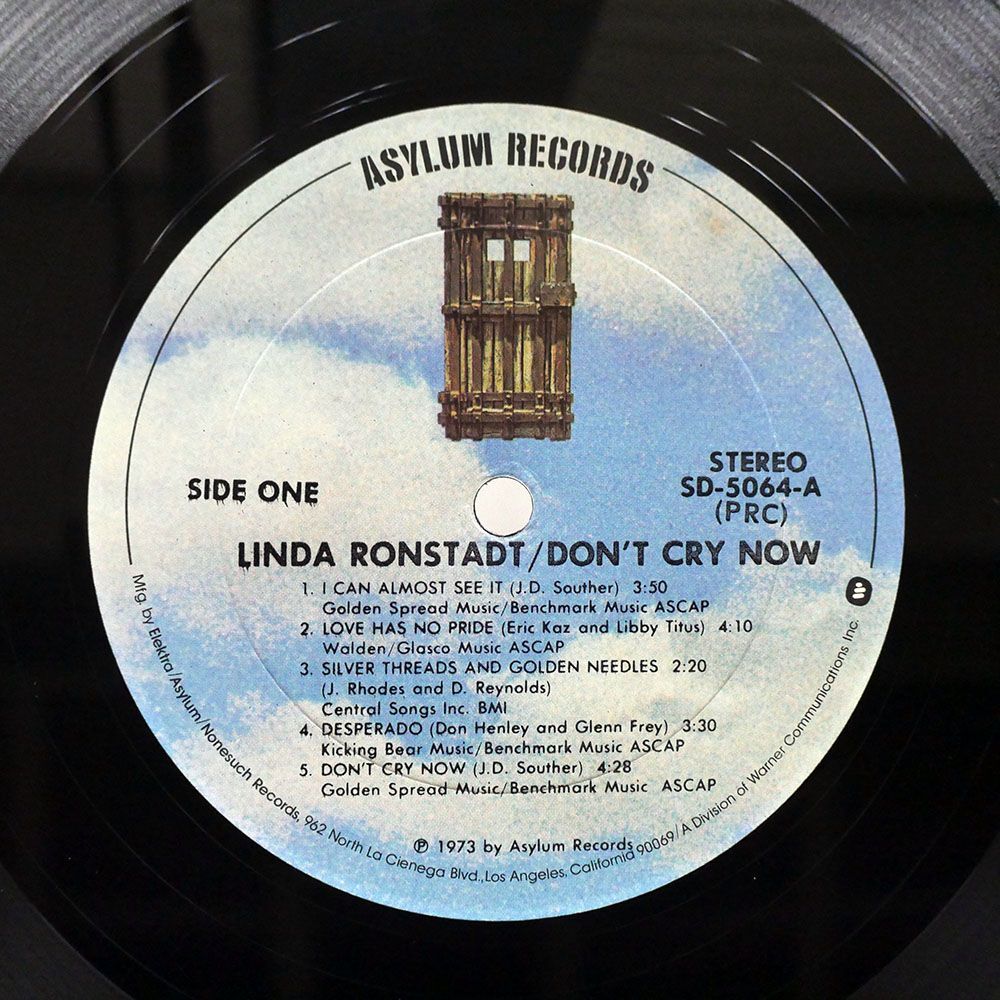 米 LINDA RONSTADT/DON’T CRY NOW/ASYLUM SD5064 LP_画像2