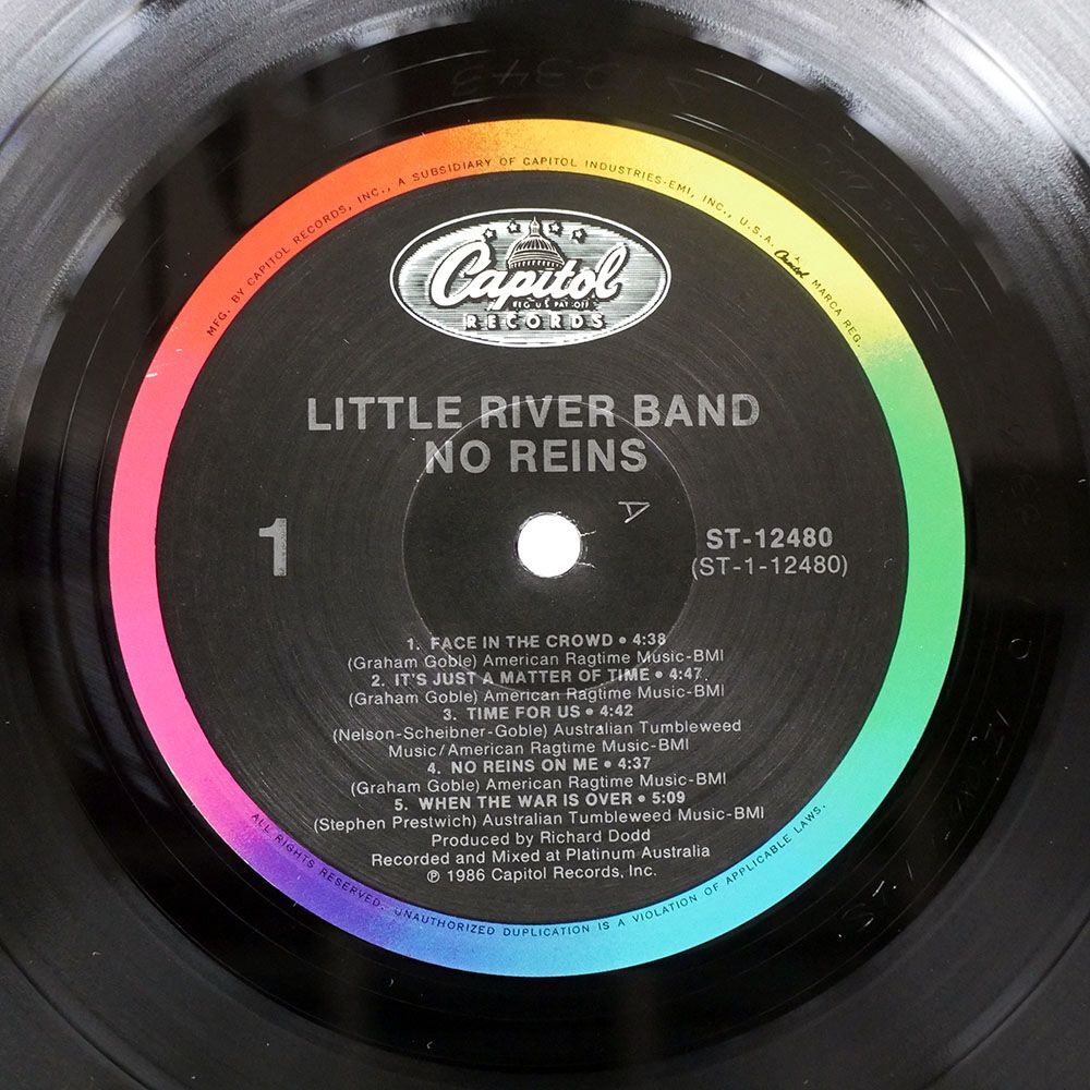 米 LITTLE RIVER BAND/NO REINS/CAPITOL ST12480 LP_画像2