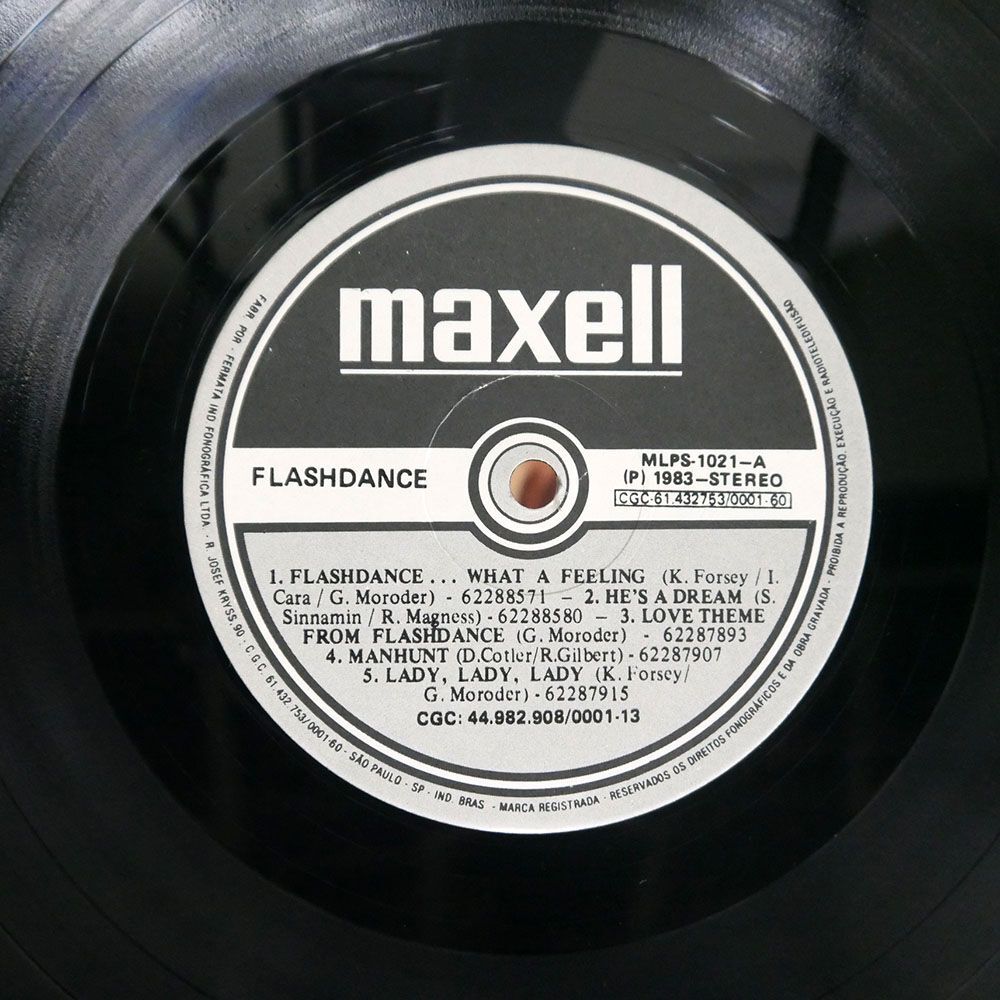 OST/FLASHDANCE - EM RITMO DE EMBALO/MAXELL MLPS1021 LP_画像2