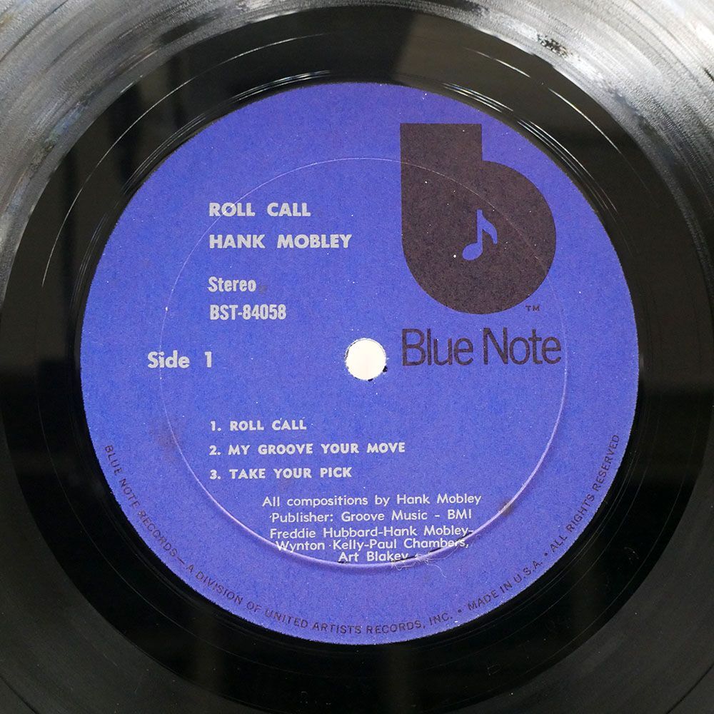 米 HANK MOBLEY/ROLL CALL/BLUE NOTE BST84058 LP_画像3