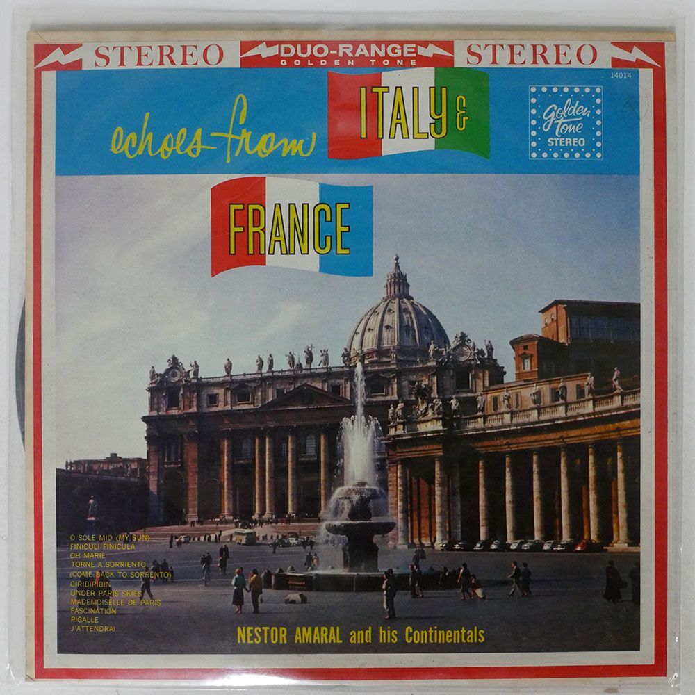 NESTOR AMARAL AND HIS CONTINENTALS/ECHOES FROM ITALY & FRANCE/GOLDENTONE 14014 LP_画像1