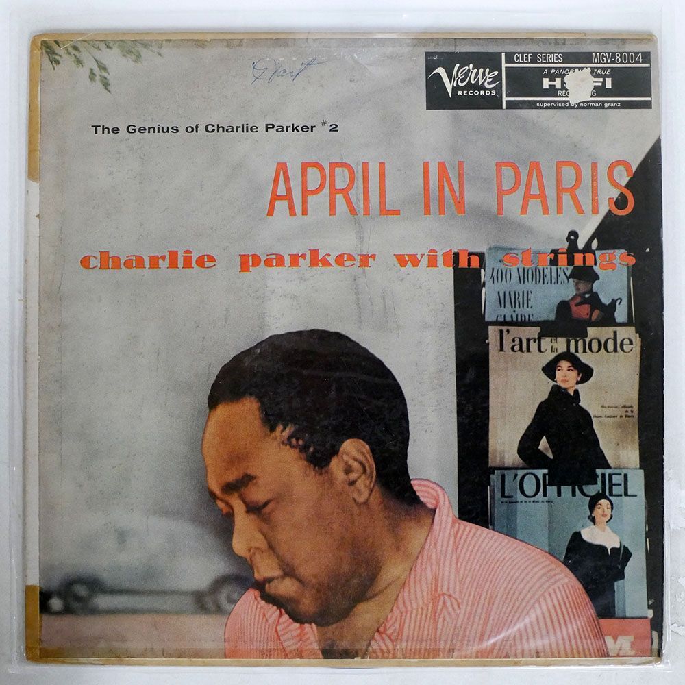 米 モノラル盤 CHARLIE PARKER WITH STRINGS/APRIL IN PARIS/VERVE MGV8004 LP_画像1