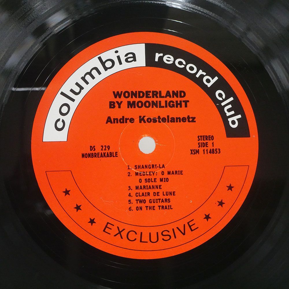 ANDR KOSTELANETZ AND HIS ORCHESTRA/WONDERLAND BY MOONLIGHT/COLUMBIA RECORD CLUB DS229 LP_画像2