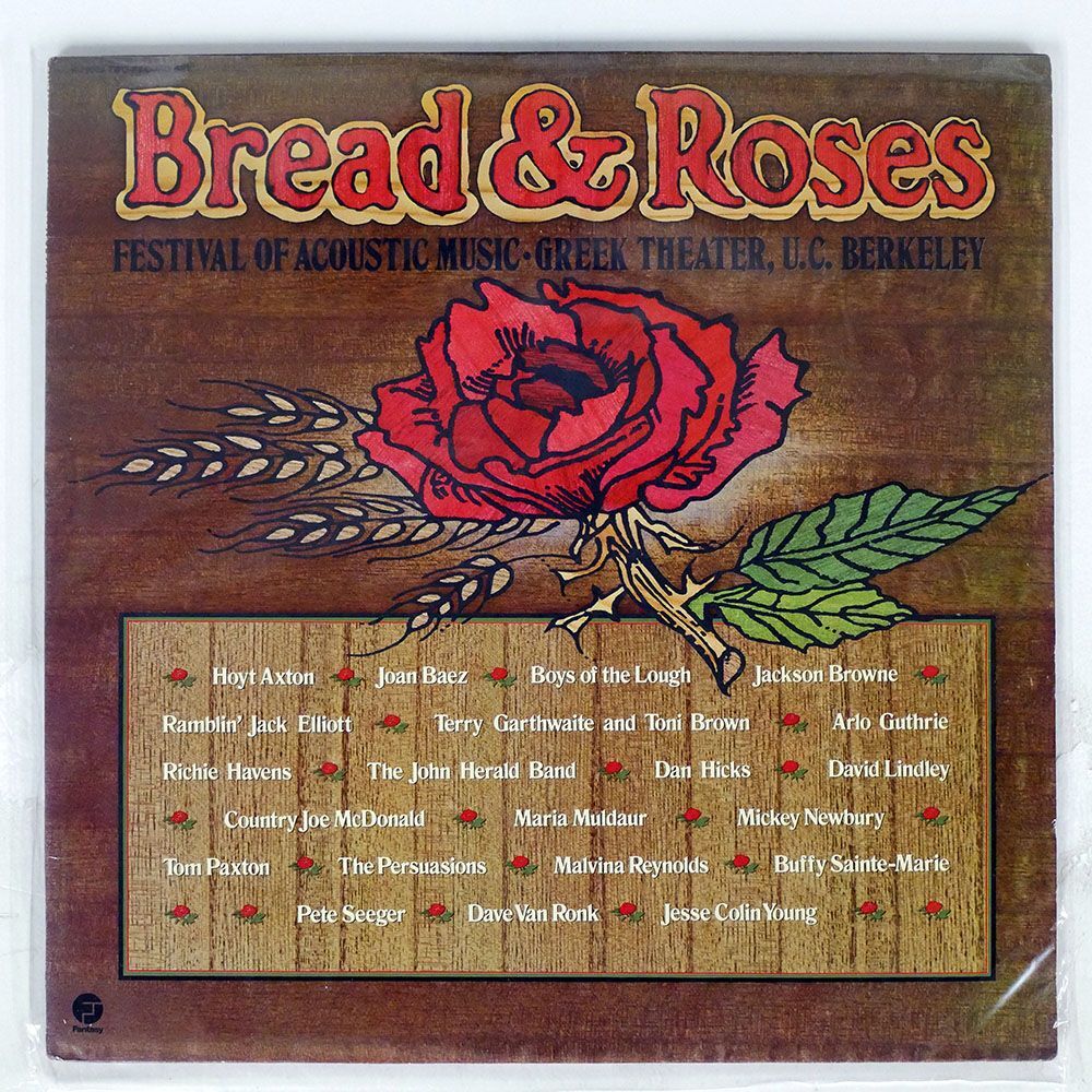 米 VA/BREAD & ROSES: FESTIVAL OF ACOUSTIC MUSIC/FANTASY F79009 LP_画像1